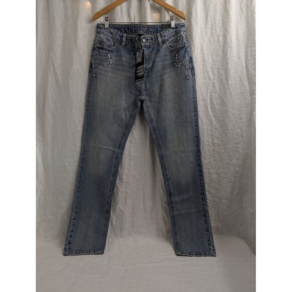 Harley-Davidson Denim - Harley Davidson studded out jeans womens size 31 embellished 100% cotton I8